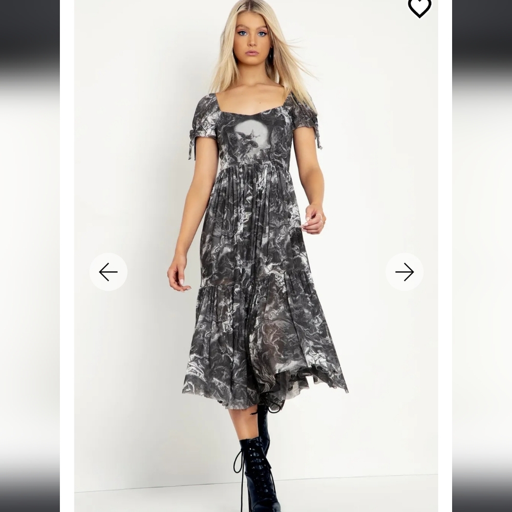 Blackmilk Fall of the Rebel Angels Tier Sweetheart dress size L